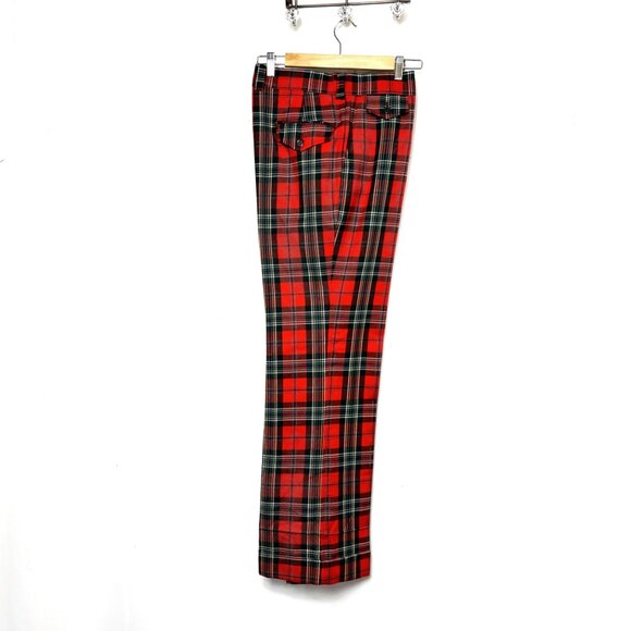 70’s Levi’s Panatela Signature Red Green Plaid Pants Dress Slacks 38“ x 32” VTG - Picture 7 of 15
